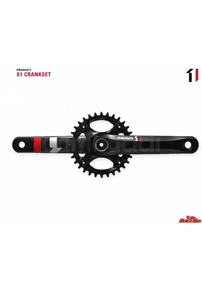 SRAM X1 1400 GXP GUARNITURA ALLUMINIO CON CORONA X-SYNC SENZA CALOTTE GXP